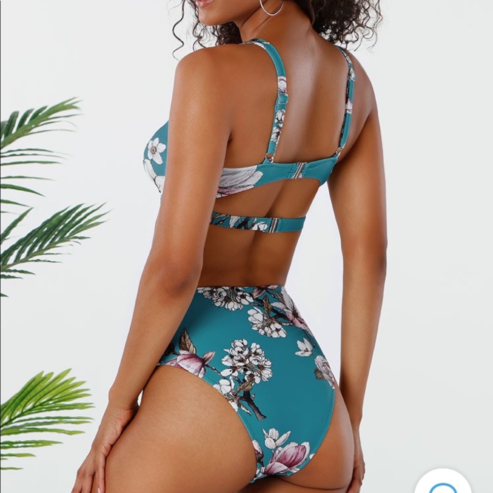High Rise Floral Bikini - Picture 5 of 14